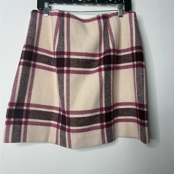 Ann Taylor Pink Plaid Mini Skirt - Picture 2 of 6